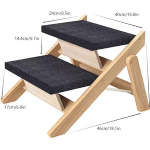 Rampa Plegable para Mascotas de <span class=keywords><strong>Madera</strong></span> Maciza Resistente y de Venta Caliente con Superficie Antideslizante para Perros Grandes - <span class=keywords><strong>Escalera</strong></span> Auxiliar para Subir Escaleras - Product Image 1
