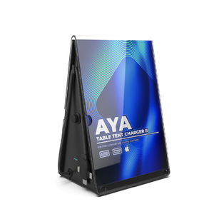 Stazione di ricarica desktop Y2 Power <span class=keywords><strong>AYA</strong></span> II con cavo 3-in-1, personalizzazione opzionale, caricatore compatto per telefono per bar e ristoranti - Product Image 3