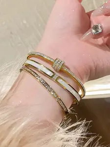 Groothandel 18K Vergulde Niet-Aantasting Mannen Vrouwen Mooie Charme Sieraden Rvs Armband Armband Gemengde Ontwerpen Voorraad Lot