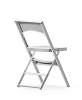 Chaise de bureau pliable en plastique PP transparent de style minimaliste moderne avec cadre en métal pour la maison, le bureau et le salon