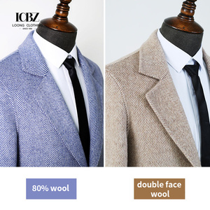 Cappotti Trench di Lusso Personalizzati in Lana Pettinata, Soprabiti Caldi Invernali Lunghi da <span class=keywords><strong>Uomo</strong></span> in <span class=keywords><strong>Cashmere</strong></span> - Product Image 5
