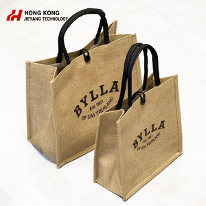Bolsa de Yute Personalizada con Cierre de Botón, Reutilizable, Resistente, Natural, para Compras, Regalos y Boutiques, Venta al Por Mayor - Product Image 2