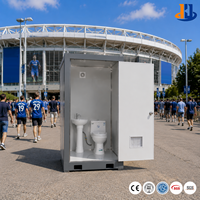 Cabine de toilettes portable en gros, unité de salle de bain modulaire préfabriquée, cabine de toilettes portable pour extérieur, salle de sport, parc d'attractions