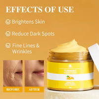 OEM ODM Hydratant naturel à base de plantes blanchissant Anti-âge élimination de l'acné bouton Marque privée Curcuma Meilleure crème pour le visage pour les peaux claires