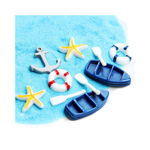 Accesorios de resina marina <span class=keywords><strong>para</strong></span> caja de teléfono móvil DIY, marco de fotos, barco de Navidad, ancla, boya de vida, accesorios de estrella de mar - Product Image 1