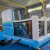 Château gonflable commercial de luxe coloré pour l'intérieur, avec souffleur, pour adultes et enfants, 3x4m, portable
