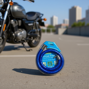 MNJ Motorcycle Lock 22x100mm Coil Cable Security Padlock For Bike Protection - Product Image 3