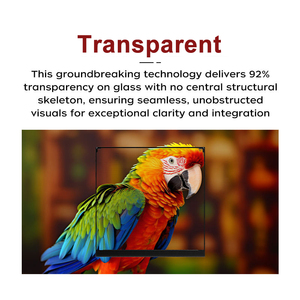 Tùy chỉnh linh hoạt trong suốt Holographic <span class=keywords><strong>3D</strong></span> phim quảng cáo hiển thị Glass dính siêu mỏng Màn hình <span class=keywords><strong>LED</strong></span> cho cửa sổ bán lẻ - Product Image 5