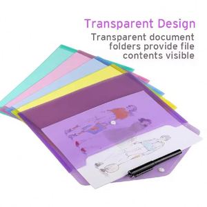Hot Selling Custom Logo Office Expanding <b>Document</b> A4 PP Plastic Portfolio <b>File</b> Folder with logo - Product Image 4