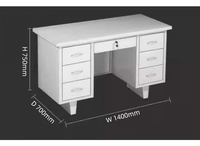 Bureau moderne en acier et métal pour bureau à domicile, chambre à coucher et bureau, école et hôpital, table d'ordinateur avec tiroirs, meubles en fer