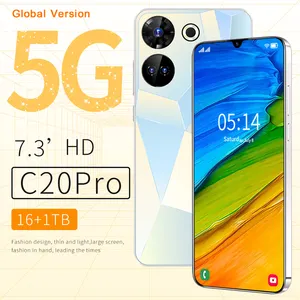 Vente en gros des derniers téléphones originaux bon marché C20 Pro Android 14 Dual Sim Card Smartphones 5G neufs