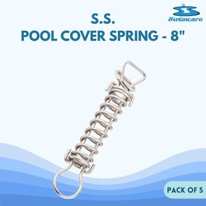 สปริงคลุมสระว่ายน้ำสแตนเลส Swimcare ความยาว 7.5 นิ้ว พร้อมห่วงรูปตัว D และตัวล็อคสำหรับสระว่ายน้ำ - Product Image 2
