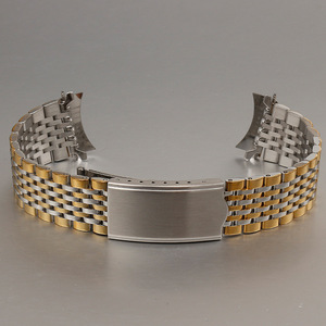 <span class=keywords><strong>Bracelet</strong></span> de <span class=keywords><strong>Montre</strong></span> en Acier Inoxydable Massif à 9 Maillons, 18 mm 19 mm 20 mm, Extrémité Courbe, Style Jubilee Métal avec <span class=keywords><strong>Boucle</strong></span> <span class=keywords><strong>Déployante</strong></span> pour <span class=keywords><strong>Montre</strong></span> Omega - Product Image 3