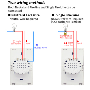สวิตช์ไฟอัจฉริยะ SIXWGH Tuya - ไม่ต้องใช้สายกลาง รองรับโหมด WiFi และ RF ใช้งานร่วมกับ <span class=keywords><strong>Alexa</strong></span>/Google Home ได้ ผ่านการรับรองมาตรฐาน UL แผงควบคุมแบบสัมผัสกระจก - Product Image 4