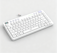Clavier de jeu avec rétroéclairage RVB 24 modes, portable, 82 touches, clavier mécanique sans fil 2,4 GHz, pour PC gamer, ordinateur portable