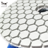 LITTLE ANT Disques de polissage abrasifs diamantés hybrides 5 étapes, 4 pouces (100 mm), pour utilisation humide et sèche, pour meuleuse d'angle, carrelage, marbre, granit