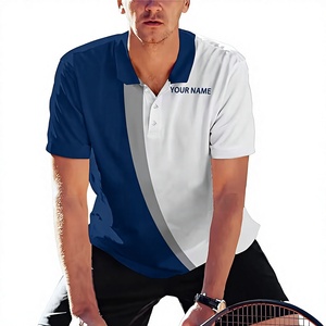 Men's Blue <b>White</b> Solid Front Printed Shirt Short Sleeve Digital Printing Jersey Knitted Breathable Quick Dry OEM Service - Product Image 6