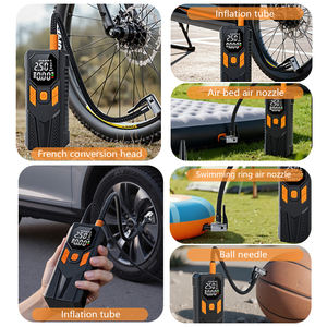 6000mAhデュアル電源ミニポータブルワイヤレス電動カータイヤ空気入れコードレスインフレータブルポンプデジタルタイヤインフレータ - Product Image 4