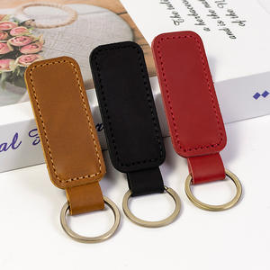 Porte-clés personnalisé en cuir véritable ou en cuir PU, personnalisation du cuir - Product Image 2