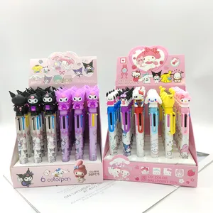 6pcs Sanrio Roller Ball Pen Kawaii Hello Kitty Kuromi Cinnamoroll Ink  Neutral Pen School Writing Stationery Supplies Wholesale