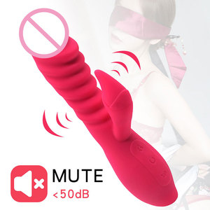 Vente chaude 10-Mode Rechargeable Double Tête Vibrateur Étanche Jouets Érotiques avec Fonction De Chauffage Masturbateurs - Product Image 5