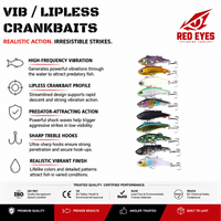 Échantillon Gratuit REDEYES ABS VIB Leurre de Pêche Coulant Vibrant 4g Micro Leurre Dur Topmouth Culp Minnow pour Pêche au Bar en Eau Douce