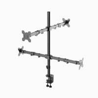 NBJOHSON Quad réglable 13 ~ 32 "Lcd Monitor Mount Stand 4 Monitor Desk Laptop Stand Riser Quadruple Monitor Arm Support Bracket