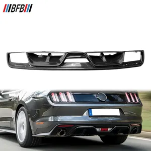 Ford Mustang için BFB kuru karbon Fiber arka dudak karbon Fiber arka tampon difüzör Quad İpuçları 2015