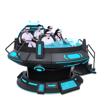 Funspace Guangzhou Factory Wholesale 5 Seats  Roller Coaster Equipment Virtual Reality Interactive  Multiplayer 9D VR Simulator