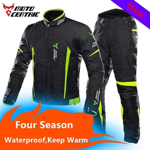 Completo Moto 7 Pezzi con Protezioni, Giacca e Pantaloni da Motocross Riflettenti, Impermeabili, Ignifughi, in Cotone Ecologico, Invernali - Product Image 2
