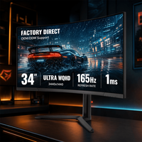 Monitor OEM ODM de Fábrica Directa de 34 Pulgadas, 165Hz, 1ms, 1500R, 4K UWQHD para Juegos, Monitores LCD y Monitores de PC para Gaming