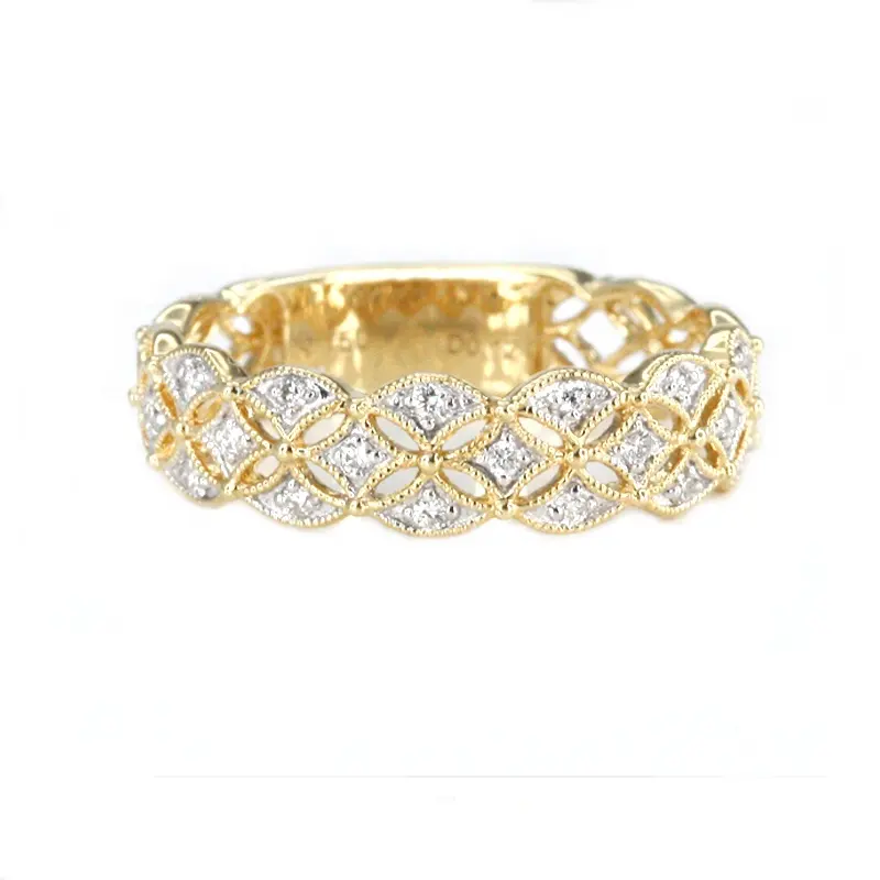 Wholesale Antique Vintage Designs 18K Gold Real Diamond Promise Ring Jewelry Daily wear