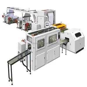 Fully automatic a4 copy paper production line paper sheet cutting machine with ream wrapping