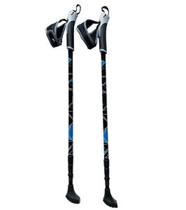 Bastón plegable de aluminio profesional personalizado de Trekking Alpenstock bastón nórdico con guante - Product Image 1