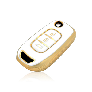 Mode doux TPU or argent bord pour renault duster voiture télécommande clé housse <span class=keywords><strong>coque</strong></span> - Product Image 1