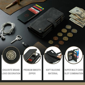 Dây Kéo Thẻ Trường Hợp Đối Với <span class=keywords><strong>Samsung</strong></span> Cho <span class=keywords><strong>Galaxy</strong></span> A50 A60 A70 A80 A90 3 <span class=keywords><strong>1</strong></span> Từ Lật Ví Da Trường Hợp Làm Bằng PU Chất Liệu - Product Image 6