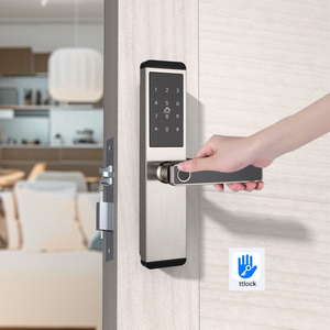 Serrure intelligente bon marché en acier inoxydable chambre à coucher serrure numérique en métal hôtel serrure client Mobile NFC déverrouiller serrure à empreinte digitale hôtel Ttlock - Product Image 2