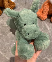 Poupée en peluche de dragon vert dinosaure ondulé mignon chat gelée avec remplissage en coton PP et tissu super doux-cadeau d'anniversaire pour les enfants
