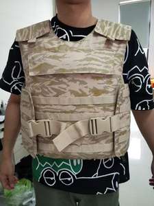 Gilet Balistico Mimetico Desertico Molle IIIA Khaki, Gilet Tattico di Sicurezza 3A Antiproiettile, Protezione Corporea in PE Aramidico - Product Image 1