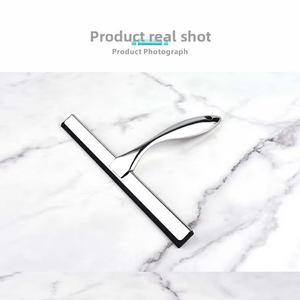 Brosse <span class=keywords><strong>de</strong></span> nettoyage manuelle en acier inoxydable durable pour <span class=keywords><strong>vitres</strong></span> perforées, raclette à fenêtre simple face pour usage domestique et commercial - Product Image 6