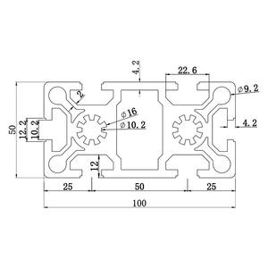 Shanghai Minjian 50100b Équipement de ligne d'assemblage de table de travail personnalisée en profilé d'aluminium industriel standard européen - Product Image 4
