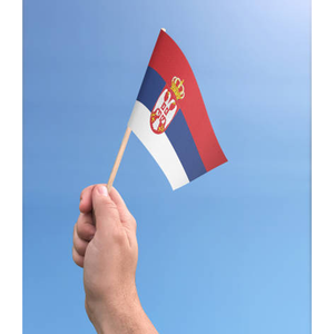 Serbia Handheld Small Flag 5x8 pulgadas Serbio Mini Decor Banner para decoraciones y eventos - Product Image 2