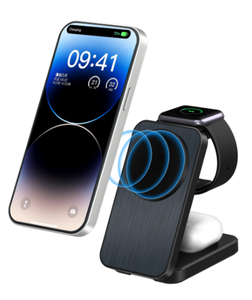 3-en-1 Pliable Rapide Sans Fil Chargement Pad 10W 3w 3w Puissance de Sortie Magnétique pour <span class=keywords><strong>iPhone</strong></span> Montre Earpod Chargeur Sans Fil - Product Image 1