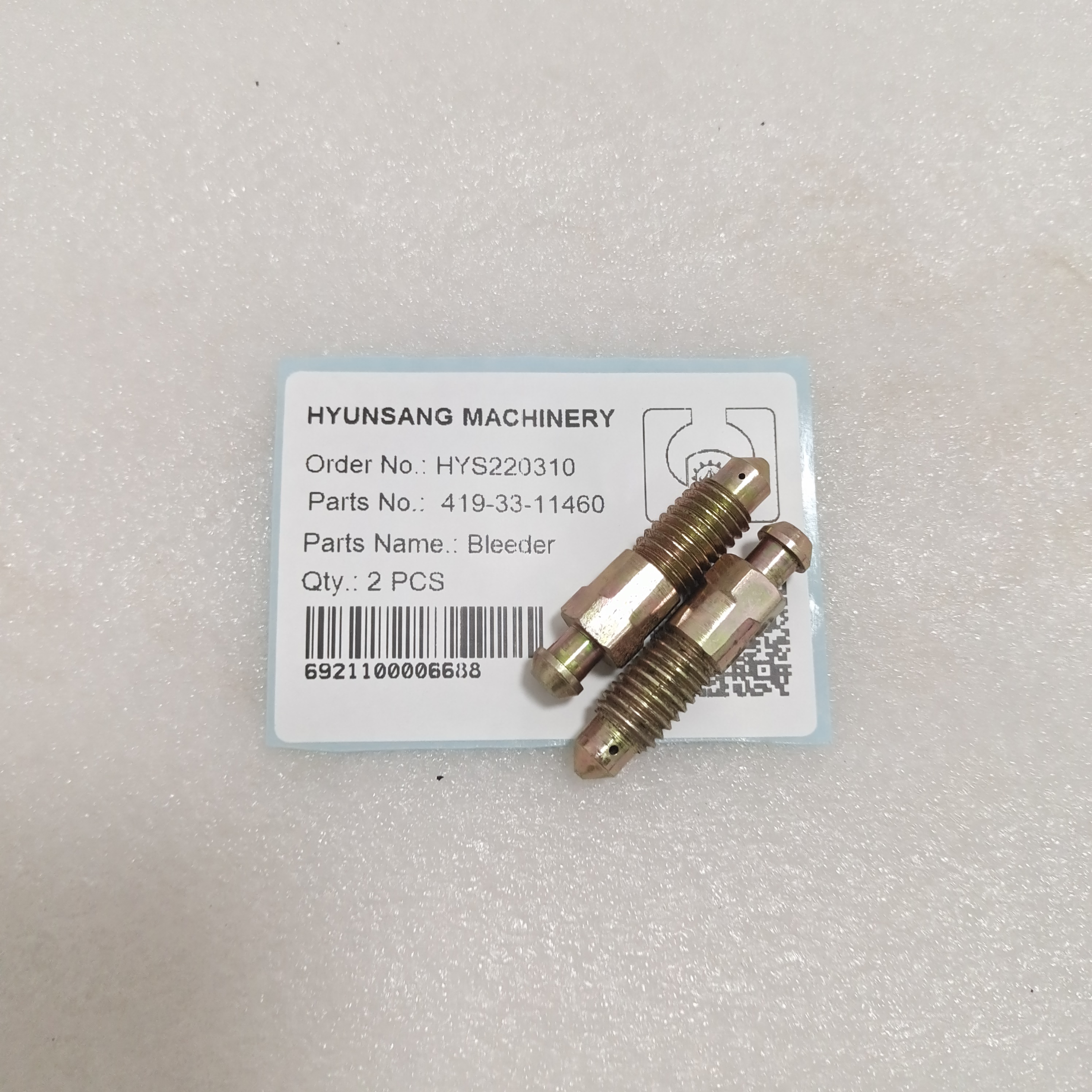 Hyunsang Wheel Loader Parts - High-Quality Bleeder Solutions