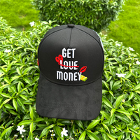Casquettes sportives en coton à calotte haute, personnalisées de haute qualité avec broderie 3D Cœur et Ange, dessous de calotte en suède, étiquette en PU et étiquette métallique, style mignon et courant