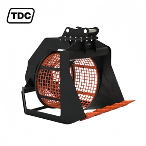 TEDY新しい岩土砂石並べ替え回転式スクリーニングバケットカスタマイズされた油圧ローダー掘削機ふるいバケット - Product Image 3