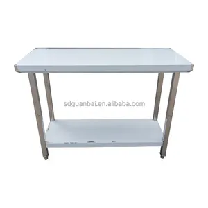 square tube legs inox working table restaurant kitchen workbench stainless steel table as commercial catering equipment