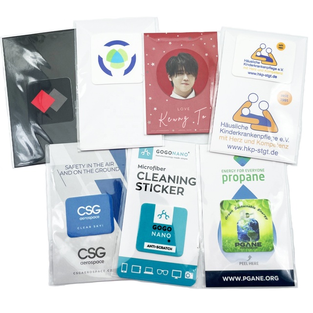 Custom Printing Adhesive Sticky Microfiber Phone Screen Cleaner