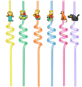 Gamepad 2 PET <span class=keywords><strong>Simpson</strong></span> Hard Modeling Custom Crazy Party Pajitas para beber con pegatina de dibujos animados de PVC para niños Suministros de <span class=keywords><strong>bar</strong></span> - Product Image 1