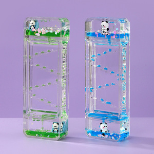 Nouveau liquide minuterie sensorielle Fidget jouets liquide mouvement barboteur ZIG ZAG minuterie d'huile gouttes d'huile <span class=keywords><strong>sablier</strong></span> - Product Image 3